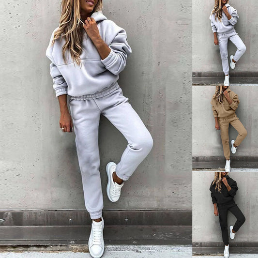 Chic Comfy Pullover Hoodie Sweatsuit